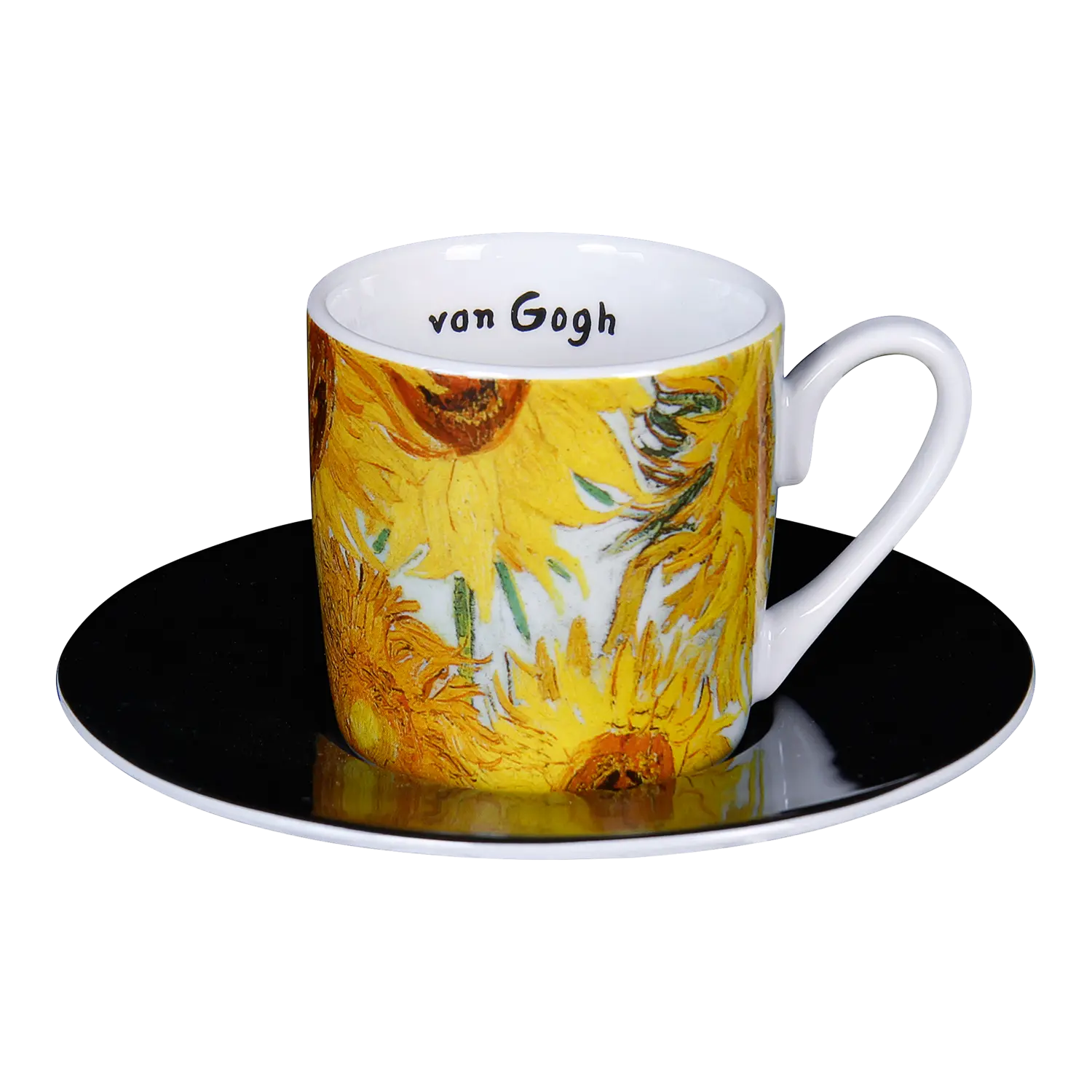 4 Espressotassen mit Künstlermotiven im Set