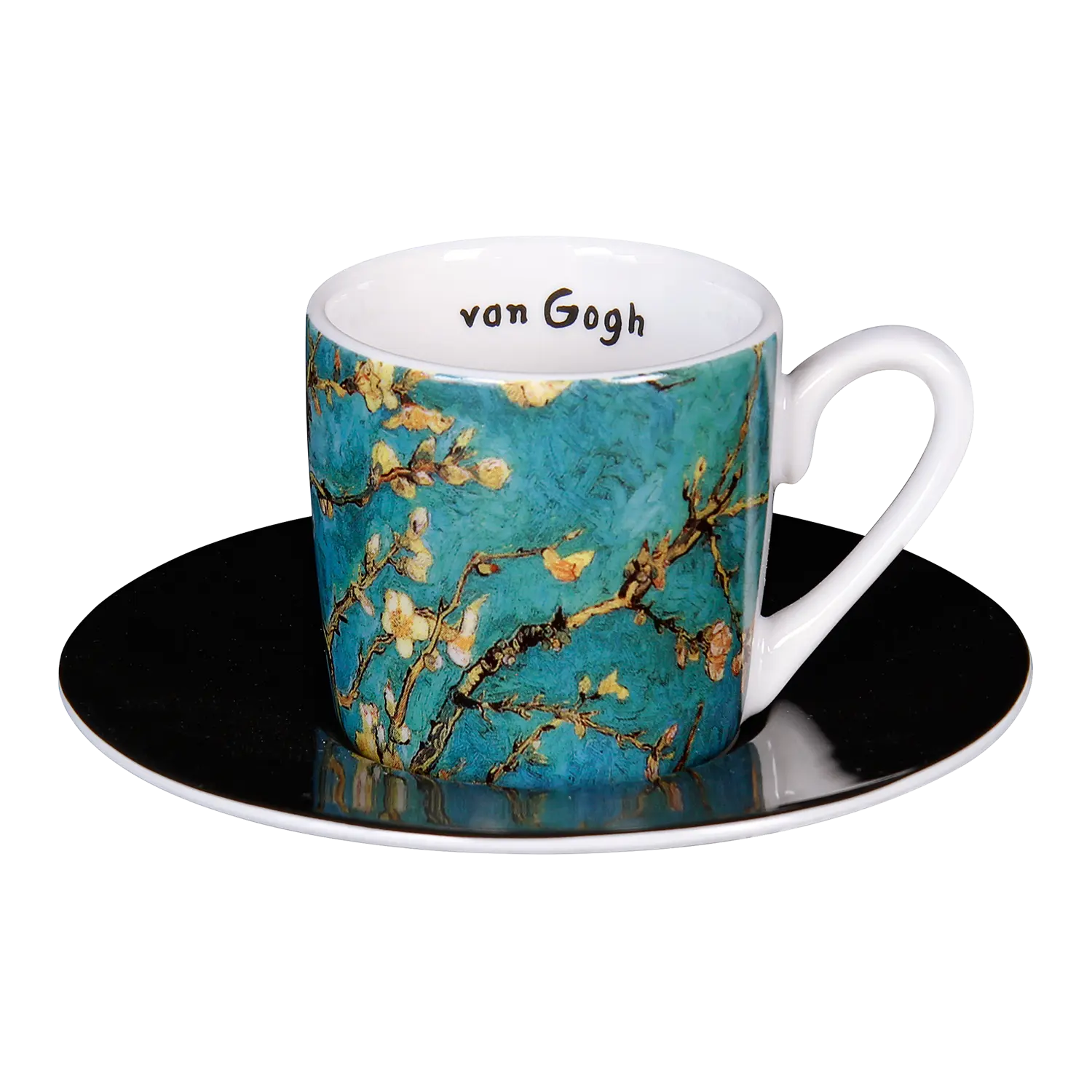 4 Espressotassen mit Künstlermotiven im Set
