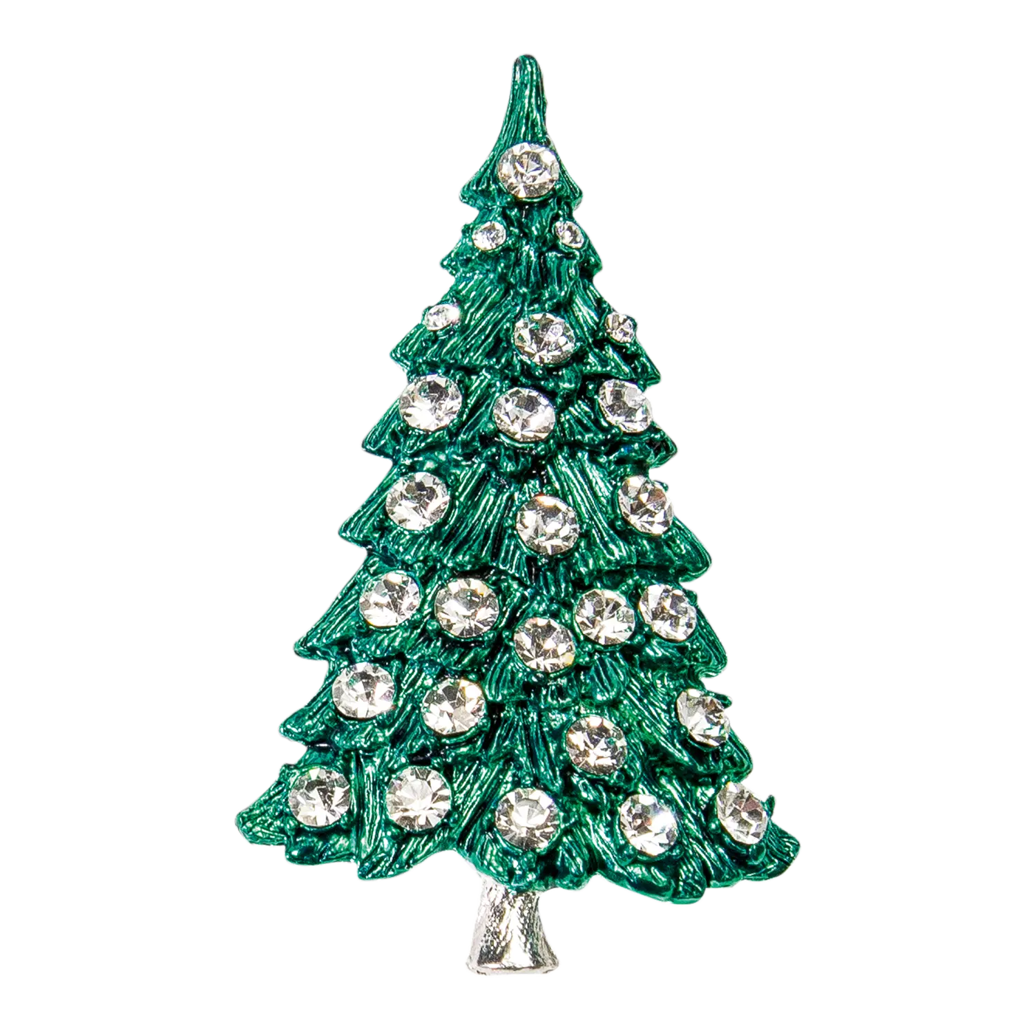 Brosche "Tannenbaum grün emailliert"